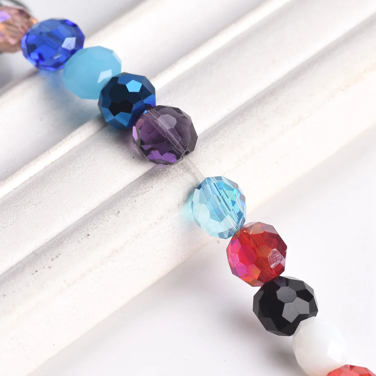 20pcs 10x7.5mm Mixed Rondelle Faceted Crystal Glass Loose Beads For Jewelry Making DIY Crafts Findings