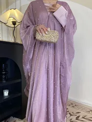 Eid Arab Muslim Party Dress for Women Abaya 2 Piece Set Jalabiya Long Dresses Morocco Kaftan Vestidos Dubai Ramadan Gown Robe