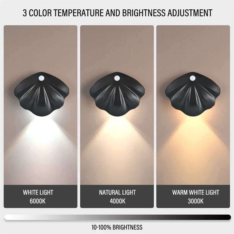 Modern LED Night Light Motion Sensor Wireless USB Charging Intelligent Wall Lamp for Kitchen Bedroom Corridor Living Room Sconce