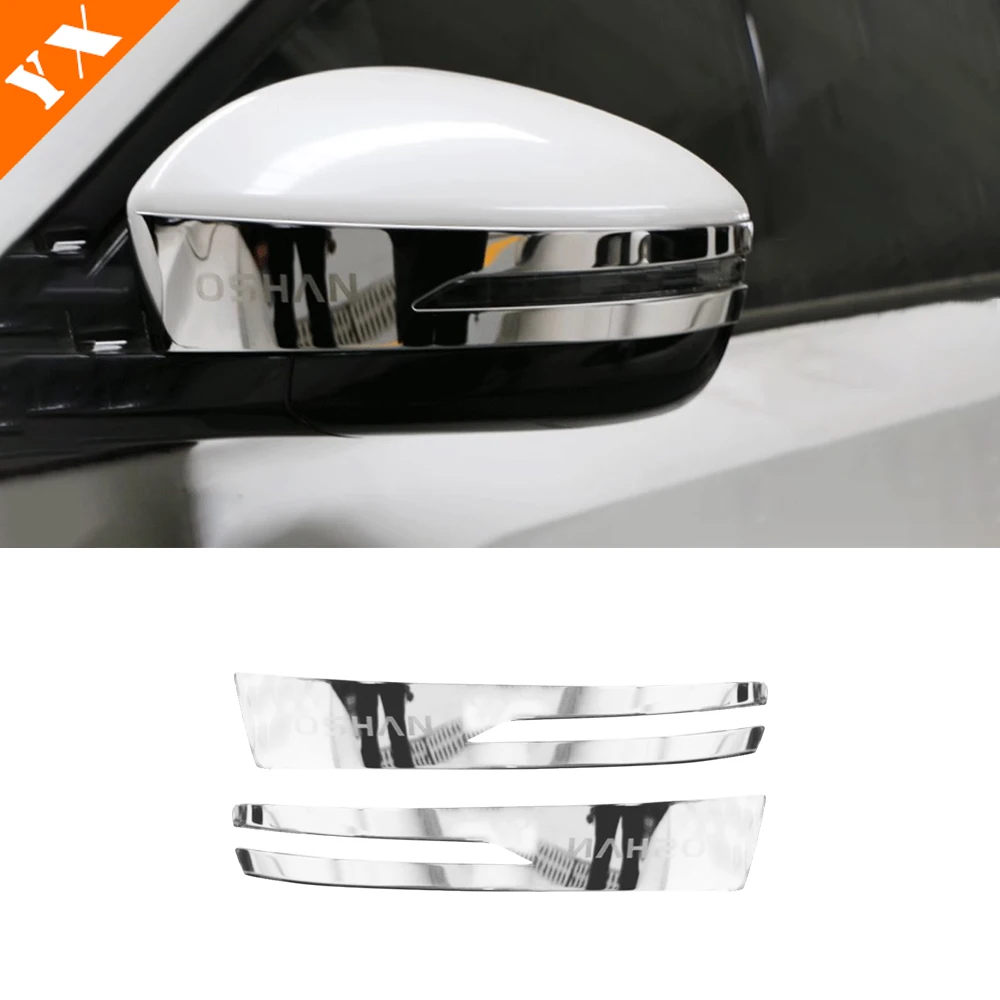 For Changan Oshan x7 plus 2024 Accessories stainless Black Car Side Door Mirror Strips Rear View Mirror Rain Cover Anti Scratch