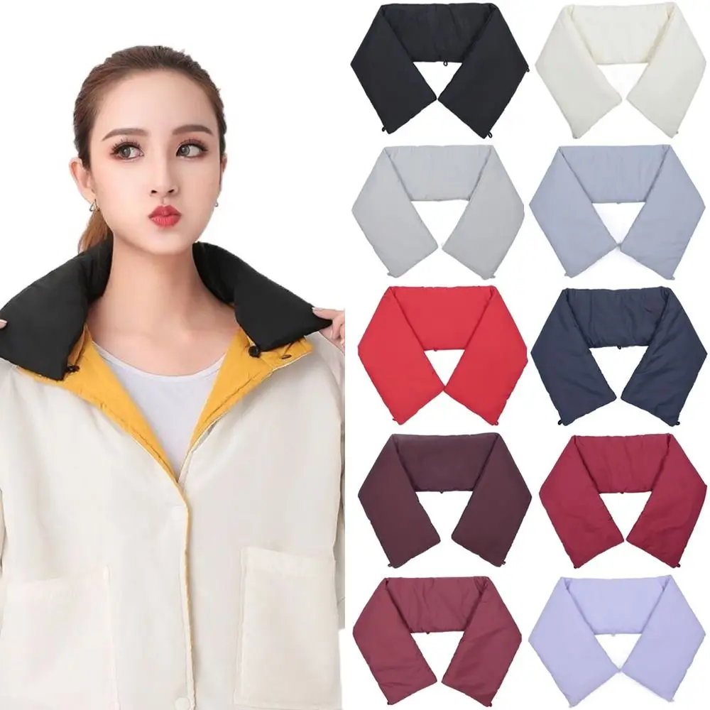 Neck Scarf Detachable Down Jacket Fake Collar Washable Anti-dirt Detachable False Collar Lapel Top Neck Down Jacket