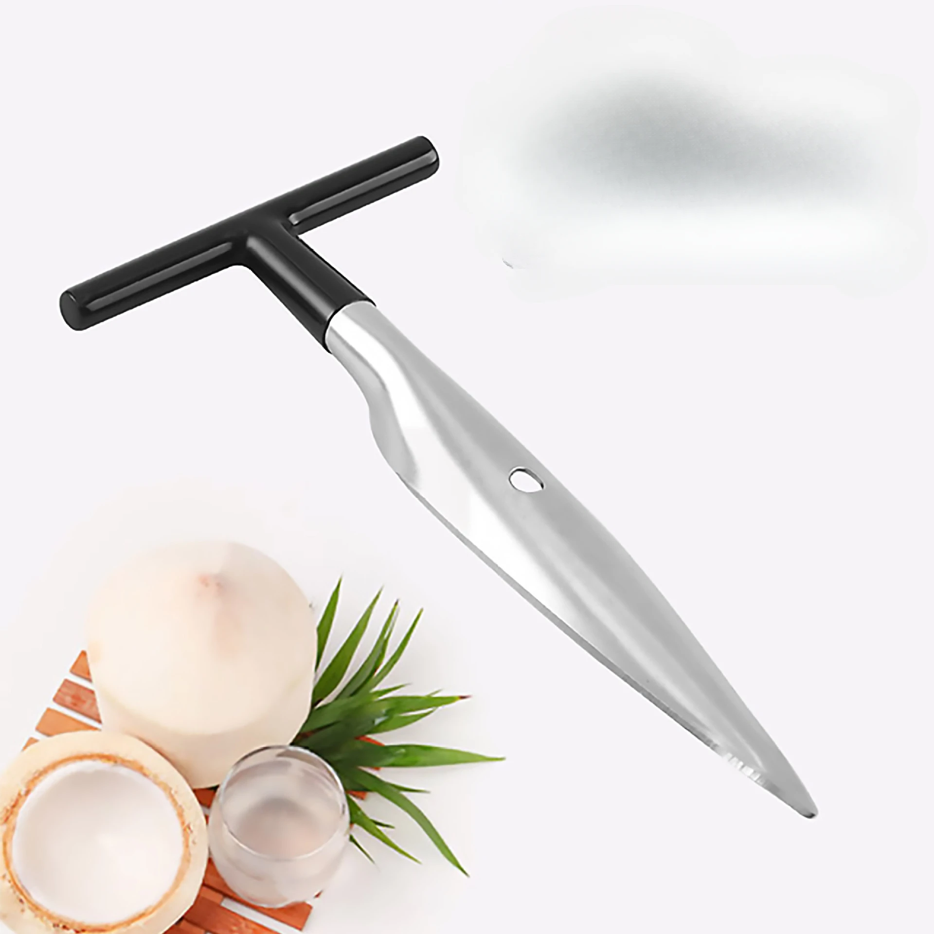 Coconut Opener Stainless Steel Coconut Tools Durable Knife Water Punch Tap Drill Straw Hole Opener Portable Kichen Accessories