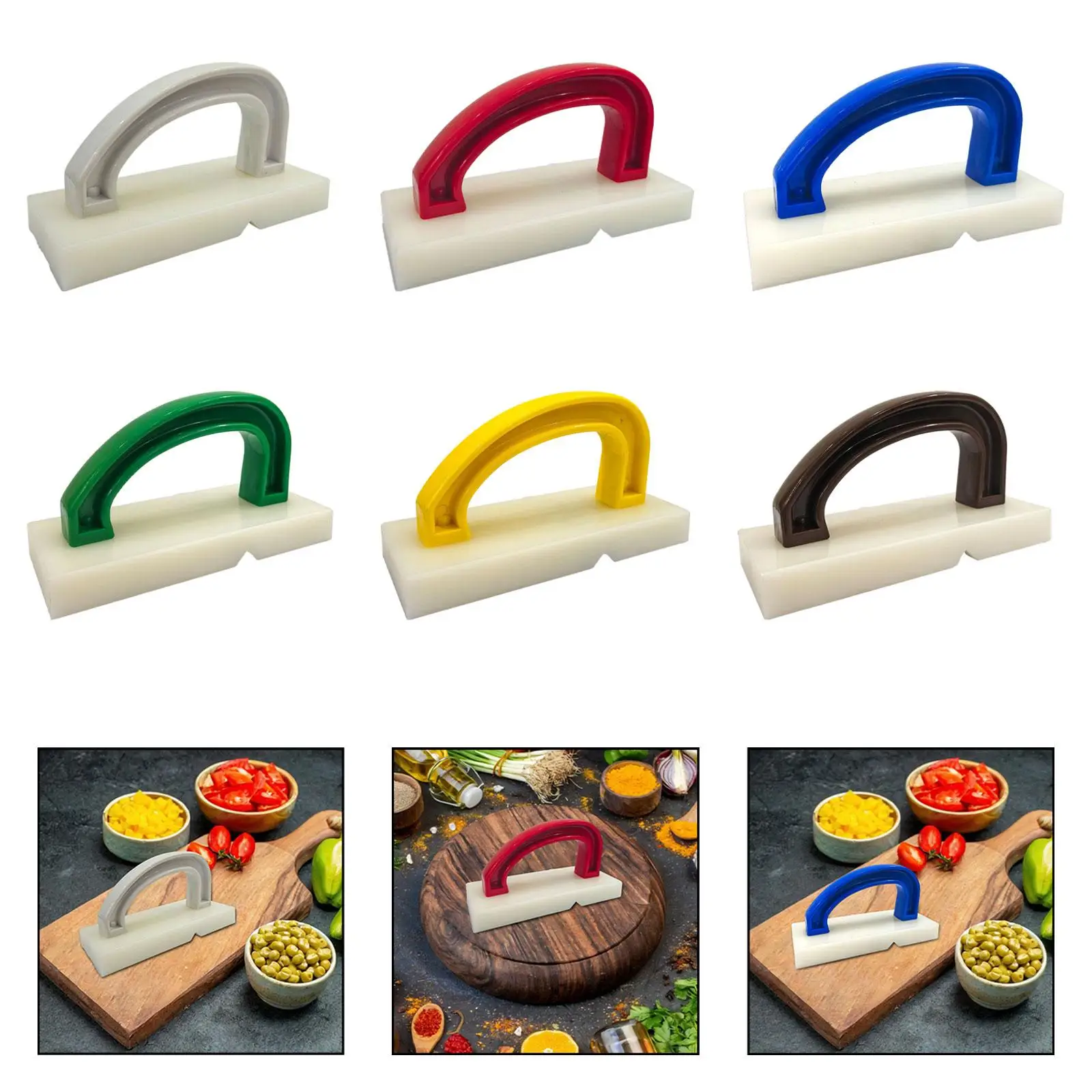 Chopping Board Scraper with Handle Plastic Refinisher Effective Residue Remover for Large Kitchen Cutting Boards