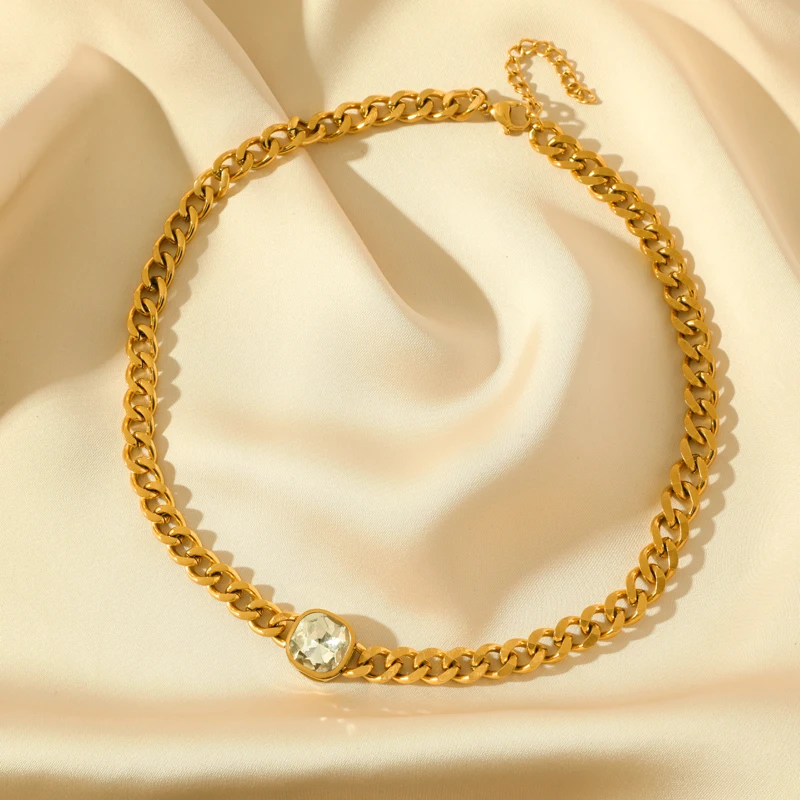 EILIECK 316L Edelstahl Goldfarbene Kugel-Perlenkette für Damen, Modischer Trend-Halsschmuck, Wasserdichter Schmuck, Geschenk-Halskette – Detail 14