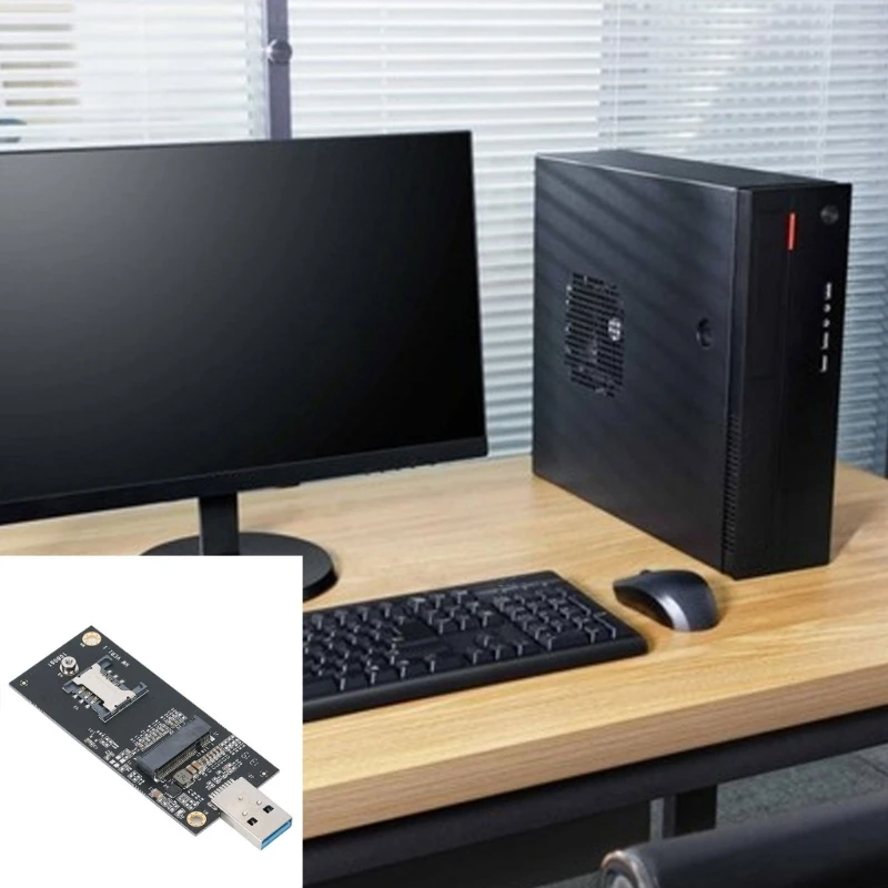 NGFF Key to USB Adapters with 6Pin/8Pin Card Slot for 3G Module Connectors Hot Swapping