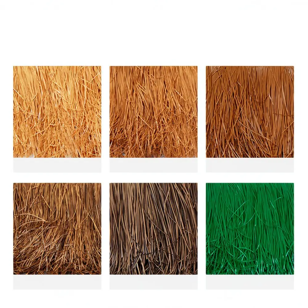 Artificial Straw Roof Tile PE Plastic Mat For DIY Hut Gazebo Garden Landscape Design Waterproof Exterior Decoration Sheet