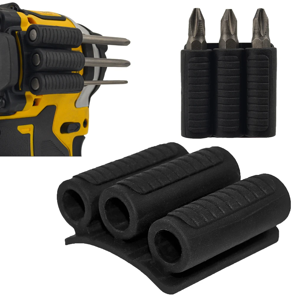 

Bit Gripper High Strength Adhesive Tool Holster Drill Add-on Driver Bits Side Holder of Power Drill Or Driver for Impact Drills