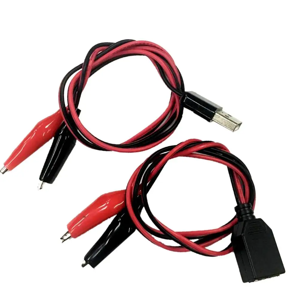 

Pair of 23'' Test Clips to USB Male Connector Power Supply Adapter