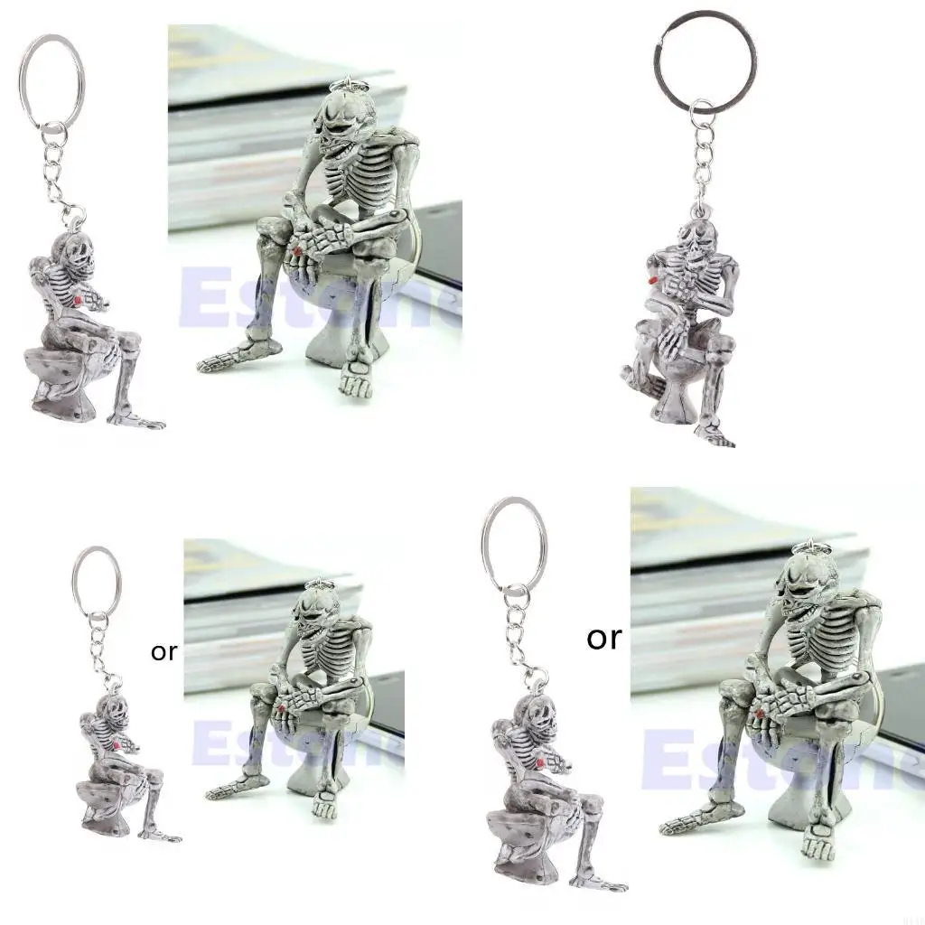 91AF Fashion for Creative Toilet Purse Bag Rubber KeyChain Keyring Gift for Ke