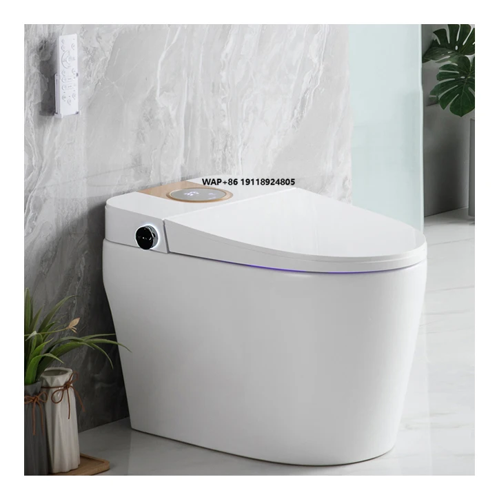 

CE Sanitary Ware New Style Auto Flush Clean Function One Piece Commode S-trap Ceramic Smart Wc Toilet