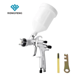 RONGPENG R830 LVLP 스프레이건, 자동차 도장용 스틸 깍지 에어 브러시, 수성 중력 스프레이건, 1.3mm, 1.5mm, 1.7mm, 2.0mm