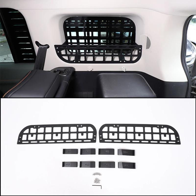 

Aluminum alloy Car Trunk Side Window Storage Fence Storage Shelf Organizer Rack Suitable for Chery ICAR 03/Jaeco J6 2024+