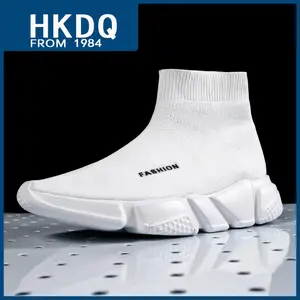 2022 New White Trainers Men Shoes Spring Male Sneakers Sock Shoes Breathable Slip on Sports Running Casual Footwear For Women AliExpress