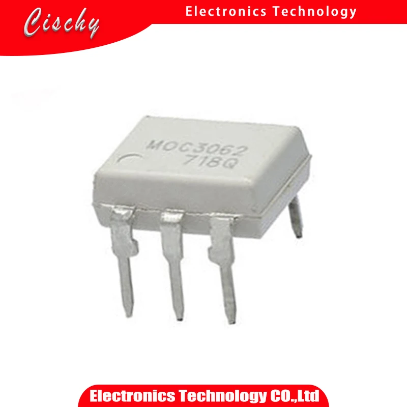 10pcs/lot MOC3062 DIP6 Triode and SCR output optocoupler 600V Optocoupler Triac Driver ZC New original In Stock