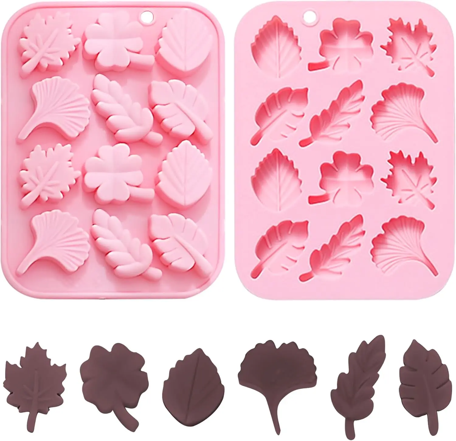 

Leaf Silicone Mold Maple Leaf Chocolate Mold 12 Cavity Candy Baking Mold for Fondant Biscuits Cookie Cake Decorating Tools