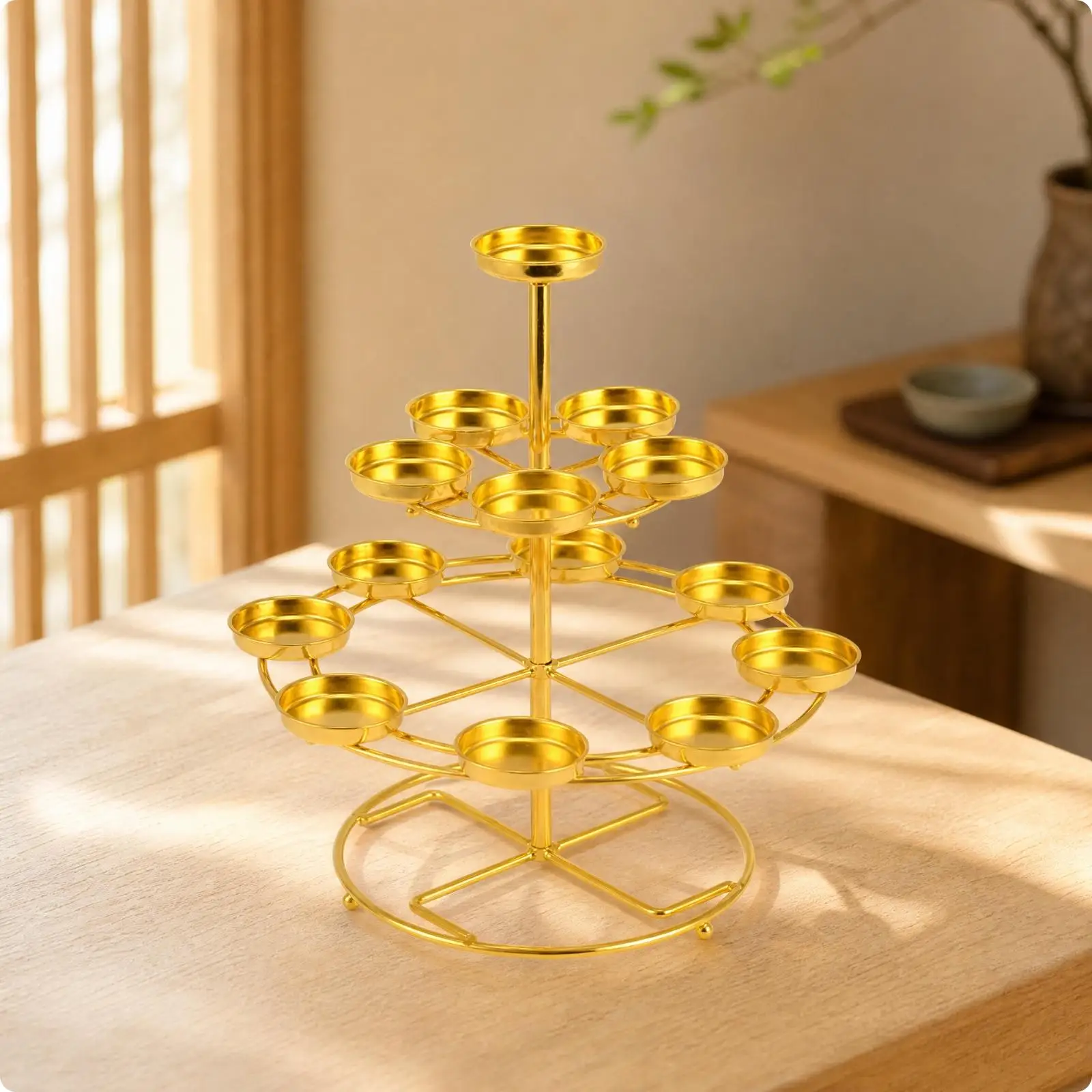 Lamp Stand Space-Conscious for Prayer Rooms, Home Worship Areas