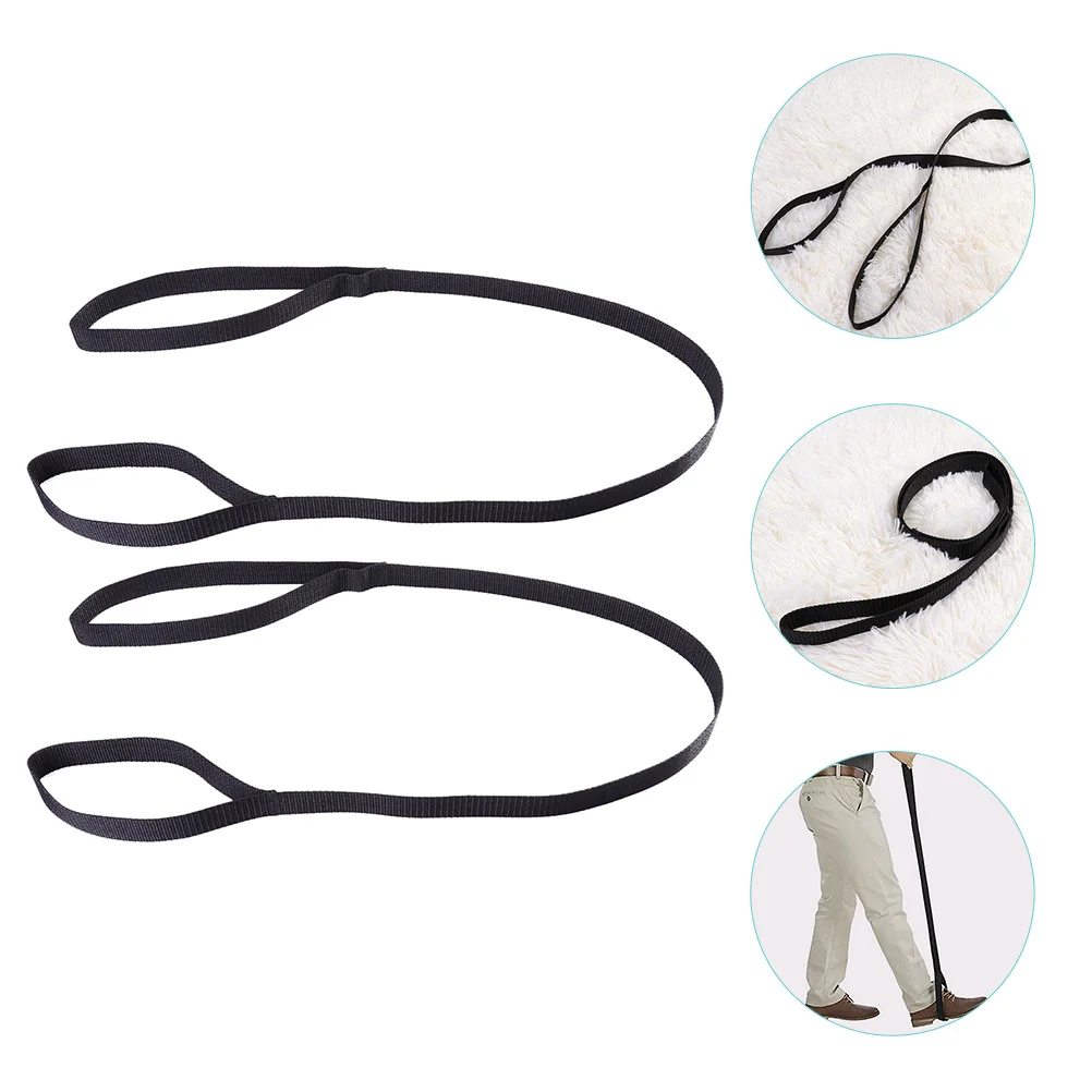

2pcs Leg Lift Strap Portable Polyester Leg Lifter With Handle For Disabled, Wear-Resistant Foot Loop For Elderly Daily Use,