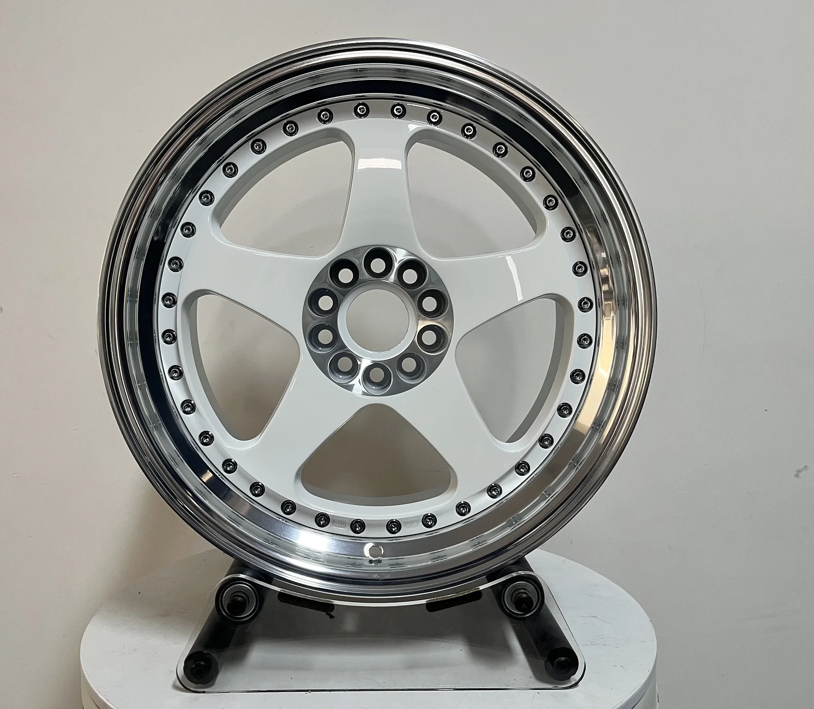 Custom Luxury 18/19 Inch 2-Piece Forged Aluminum for Nissan GTR LMGT1 Rims Polished Brushed Spoke Design Passenger Car Wheels