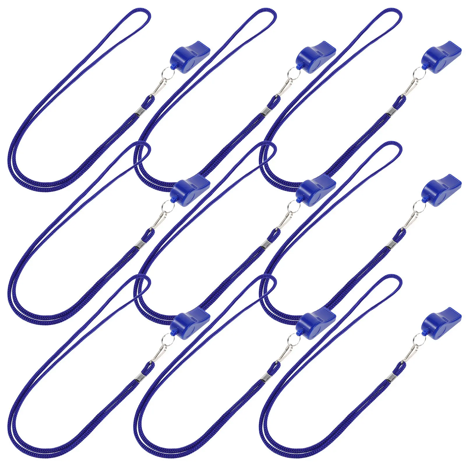

36Pcs Emergency Survival Whistle Outdoor Loud Sport Whistles Blue Plastic for Hiking Camping Soccer Basketball Referee