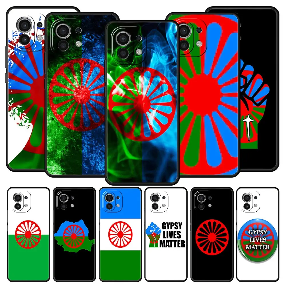 Gypsy Romani Roma Flag Phone Case For Xiaomi Poco X3 NFC M3 M4 F4 X4 Pro 5G F3 GT Mi 12 11T 10 9T 10T Lite 11 Ultra Black Cover