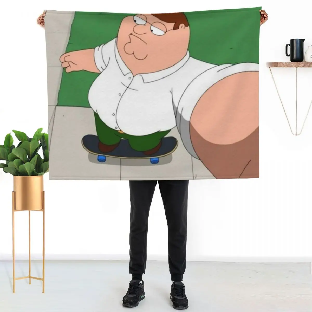 PETER SKATEBOARDING Throw Blanket Kid'S Tourist Sofa Quilt Camping Blankets