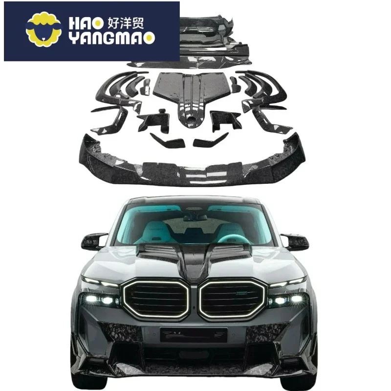 Suitable for HOT-SELL FORBMW XM Front Lip Side Skirt Spoiler Cover Rear Diffuser Wide Body Kit