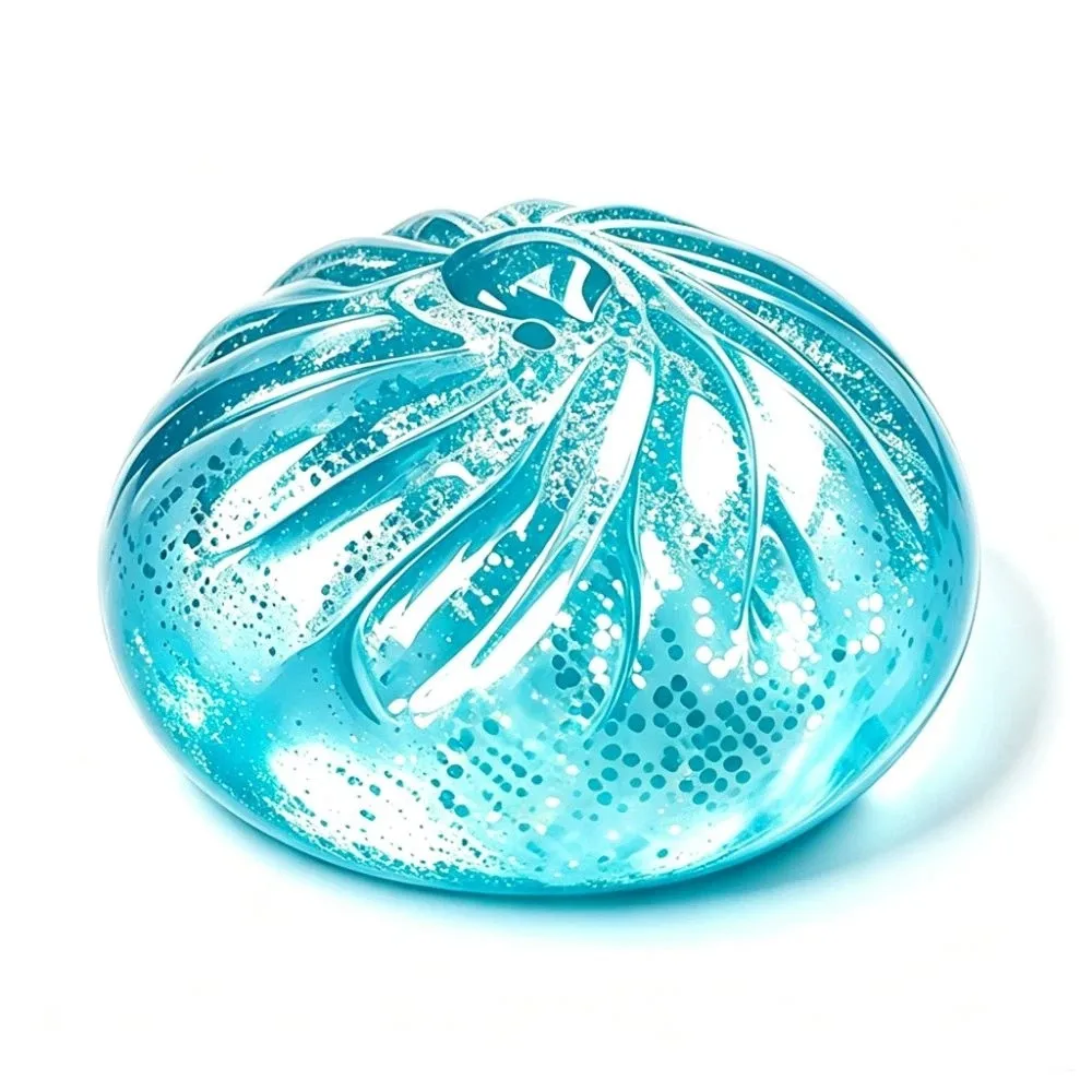 Soft Cute Glitter Dumpling Fidget Toy Food Shape Squeezable Maltose Dumpling Bun 5cm Pinch Squishy Crystal Bun Party Favors