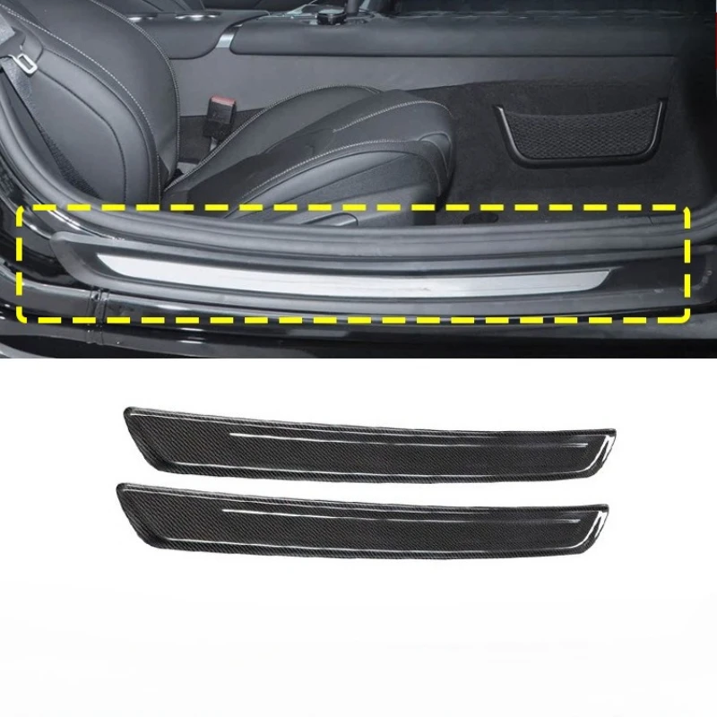 

Для Toyota GR Supra A90 настоящее сухое углеродное волокно 2019-2022 внешний порог наклейка аксессуары для модификации интерьера