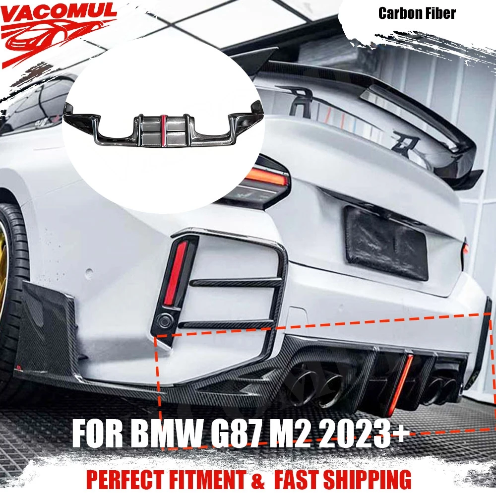

VACOMUL Carbon Fiber Rear Diffuser Lip Aprons for BMW G87 M2 2023+ FRP Back Bumper Guard Car Styling Rear Exterior Accessories