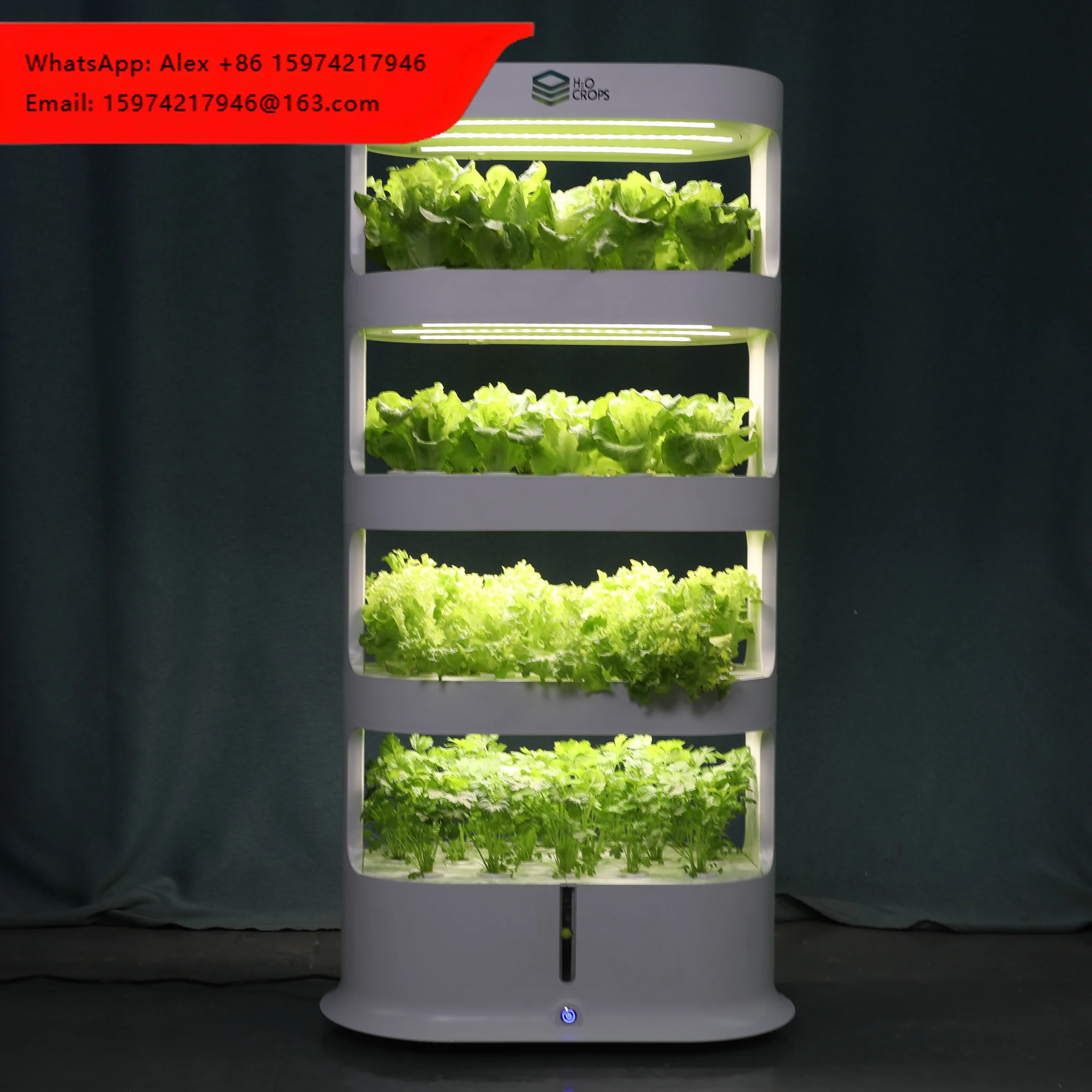 Indoor Vertical Hydroponic Tower For Home Growing Multi-Layer Simple Greenhouse Planter Pump For Growing Leafy Vegetables