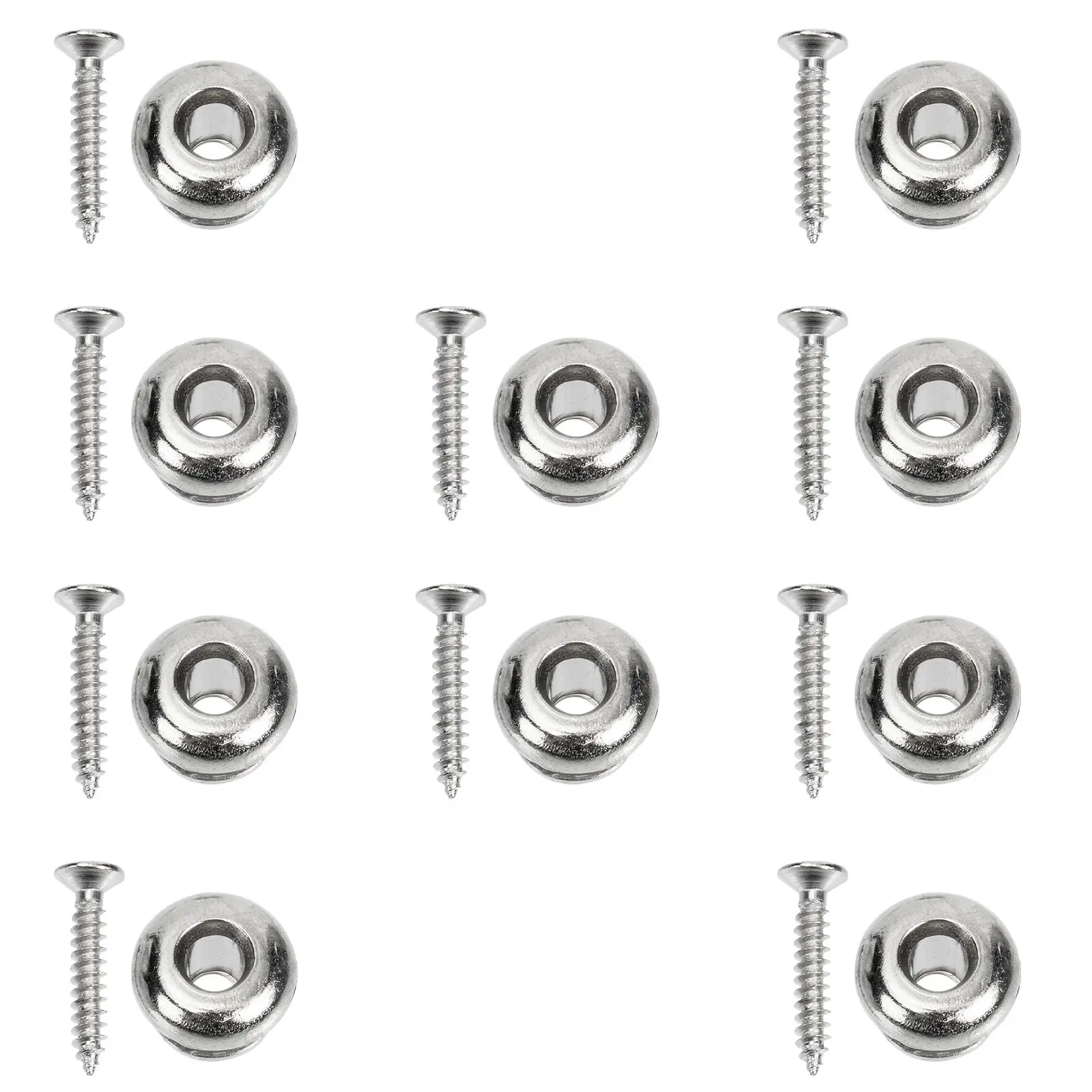 

15 Pcs Guitar Strap Non Skid Tail Pins Metal Instrument Safe Lock Silver Color Durable Easy Install Accessories