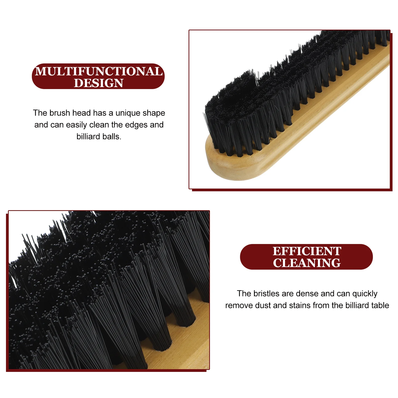 プールテーブルブラシ フェルト用 耐久性のあるビリヤードクリーニングツール 多用途表面レールスイーパー プールテーブルクリーナーアクセサリー