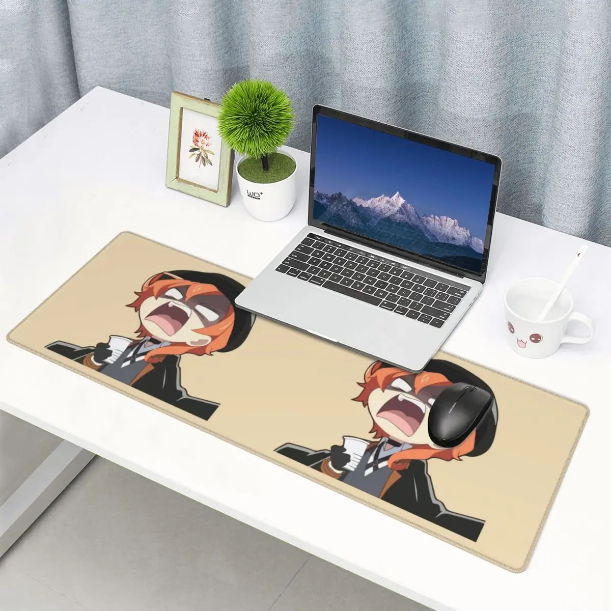 Large Mouse Pad Chuya Nakahara Bungo Stray Dogs Anime Gamer PC Laptop Mats Keyboard Carpet Computer Gaming Desk Mat