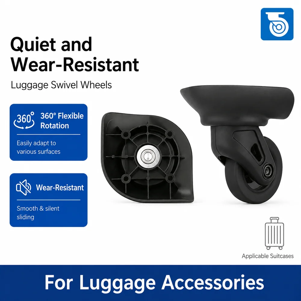 Universal Luggage Wheels For Samsonite T1101 Luggage Wheels Compatible with Samsonite 360° Silent Swivel Caster Bracket Replacem