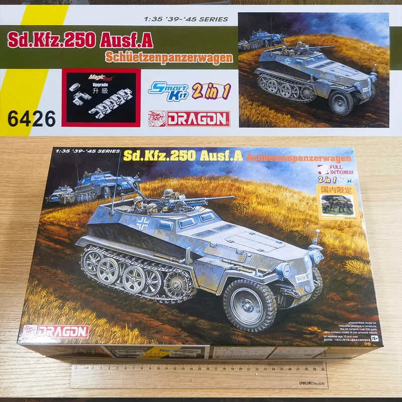 Kit de modelo de ensamblaje militar de plástico DRAGON 6426 Sd. Kfz.250A, Schützenpanzerwagen medio vía 1/35