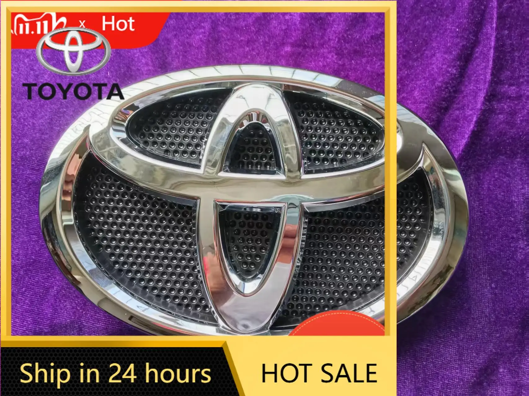 

Наклейки для автомобилей Toyota: Новая передняя эмблема Toyota Hilux Revo 2026 года, значок на решетку радиатора 190x130 мм, совместимый с OEM 75310-0K010/40/60