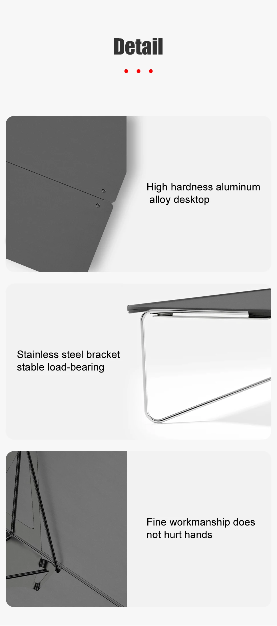 WESTTUNE Pop-Up Outdoor Mini tragbarer Tisch Ultraleichter klappbarer Couchtisch aus Aluminiumlegierung für Wandern, Picknick, Grillen, Campingbedarf – Detail 4