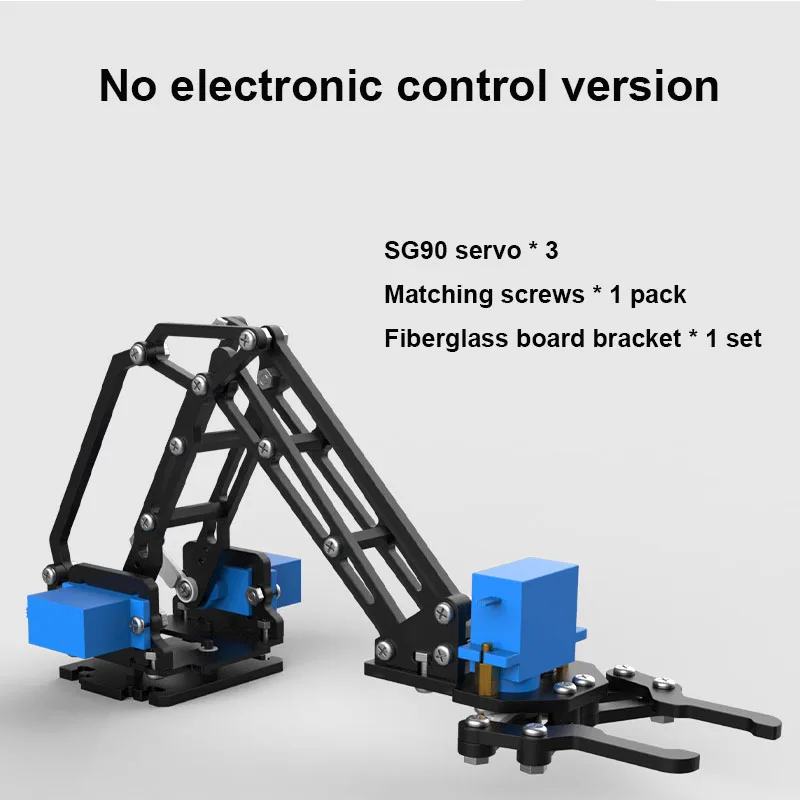 

Robot Arm Small Claw Robot Suitable for 51 Microcontroller Stm32 Raspberry Pie Arduino Kit with Steering Engine Robotic Clamp