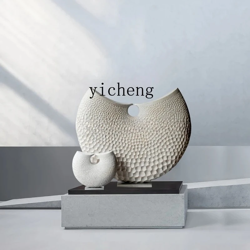 Bj-22  modern abstract wood carving ornament sales office model room soft wood sculpture artwork