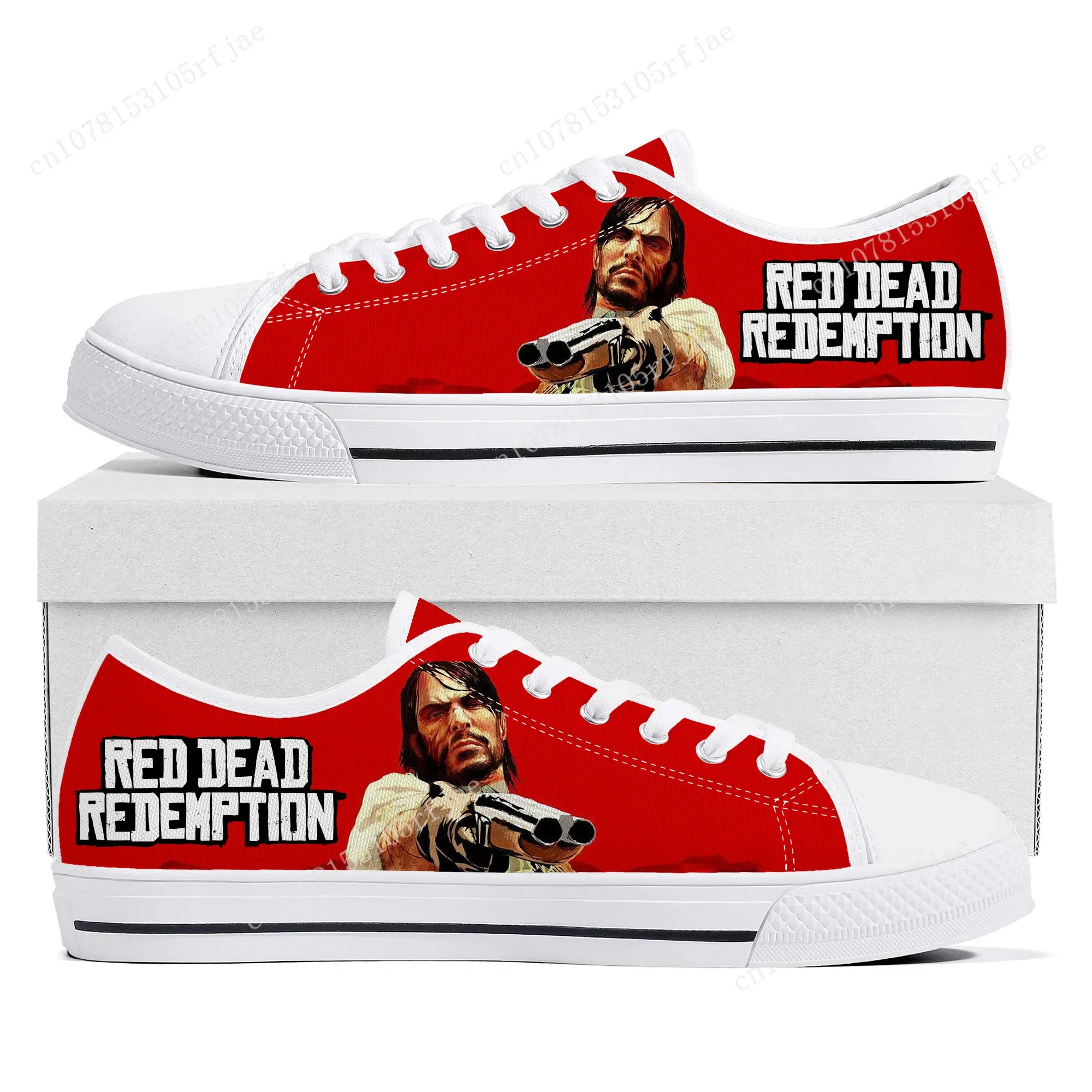 

Video Game Red Dead Redemption Low Top Sneakers Women Men Teenager High Quality Canvas Fashion Sneaker Couple Custom Built Shoes