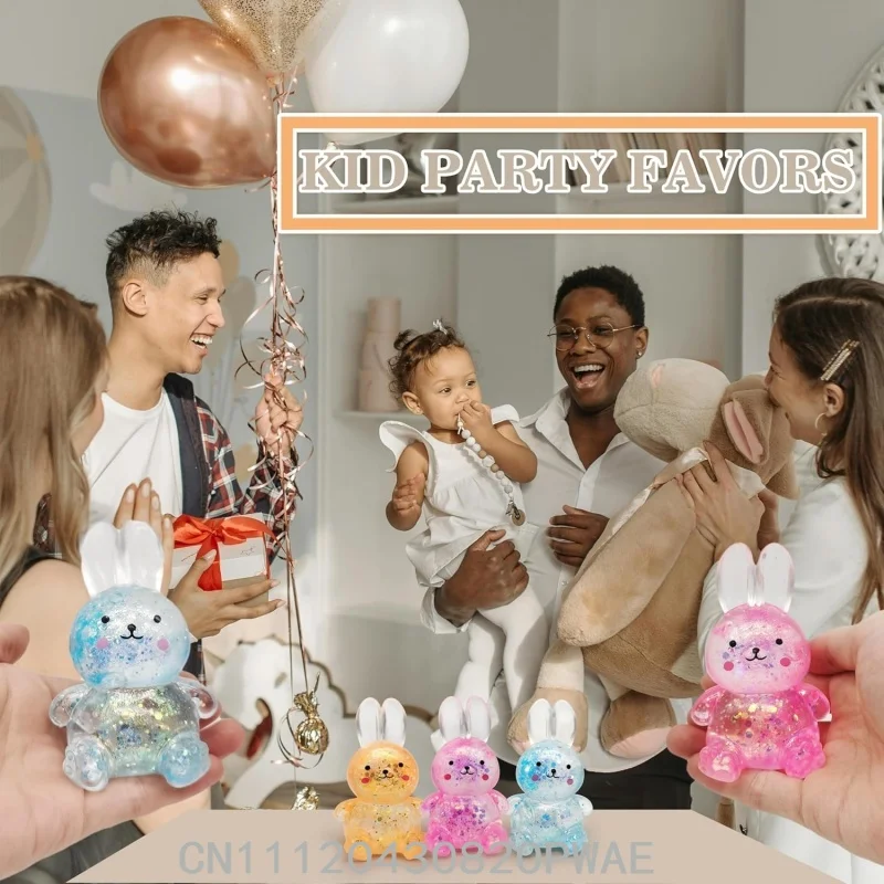 

Bear Squishy Toys Glitter Stress Balls Adorable Sensory Toys Squishy Ball for Kids Party Favors Gifts