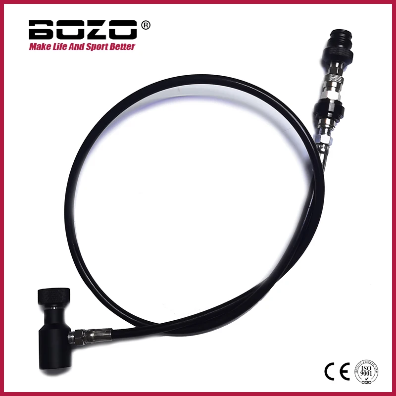 Marker HPA Remote Hose Microbore Straight Line 37inch 94cm With Slide Check Quick Disconnector Accessoried