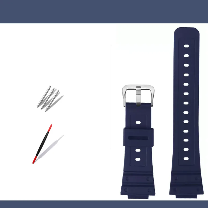 카시오 소형 블록 시계 밴드, 방수 송진 실리콘 시계 스트랩, DW5600/5610 GWB5600 시리즈에 적합, 16mm