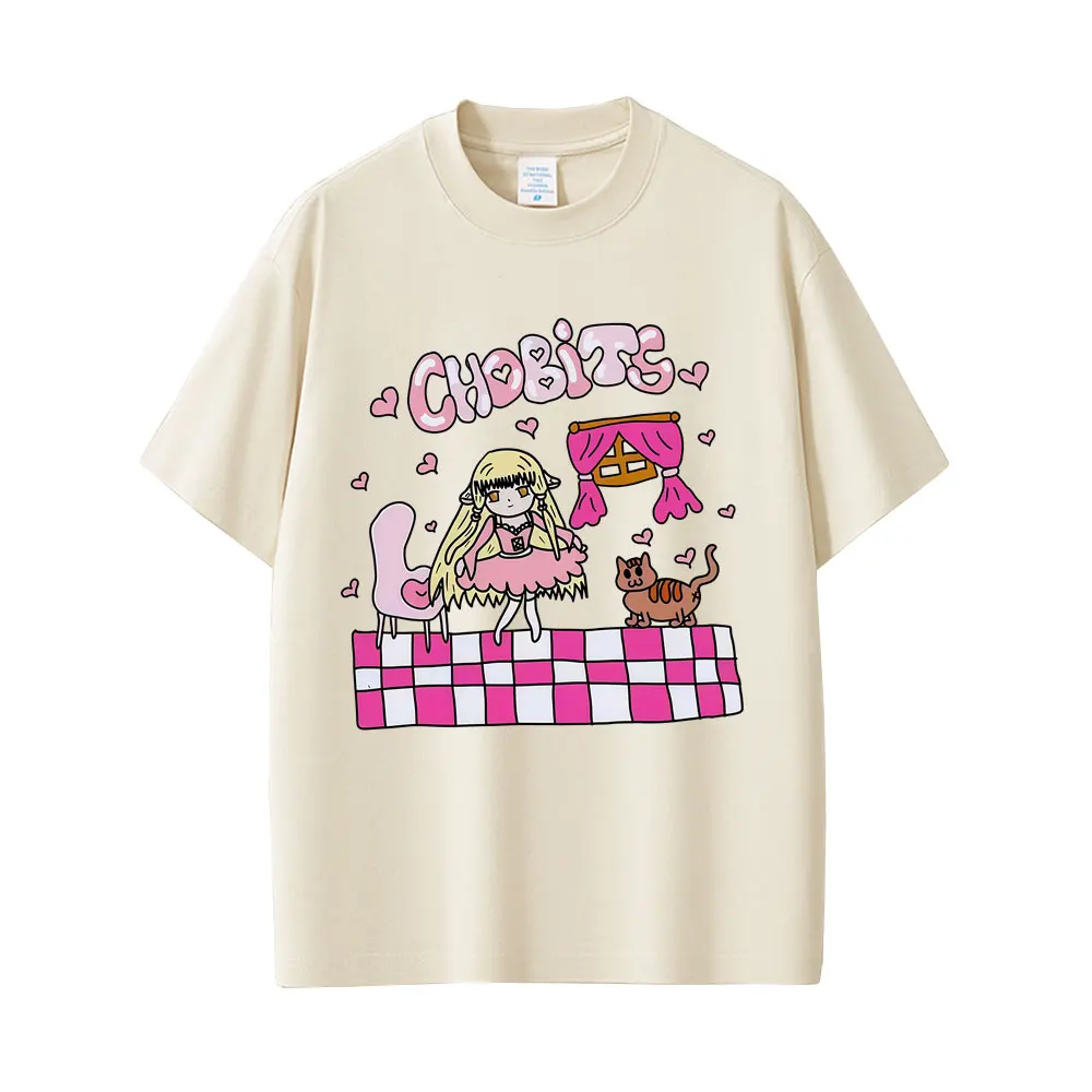 

Japanese Anime Chobits T-shirt Men Women Kawaii Cartoon Oversized T Shirt Unisex Casual Cotton Vintage Short Sleeve T-shirts
