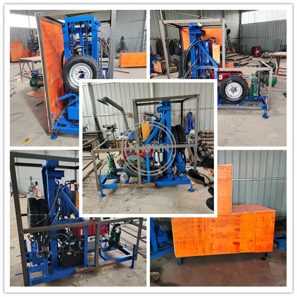 Mini Mining Pneumatic Rock Drill Machine Water Rig Drilling Machine Small Borewell Drilling With Electric Motor Diesel Engine