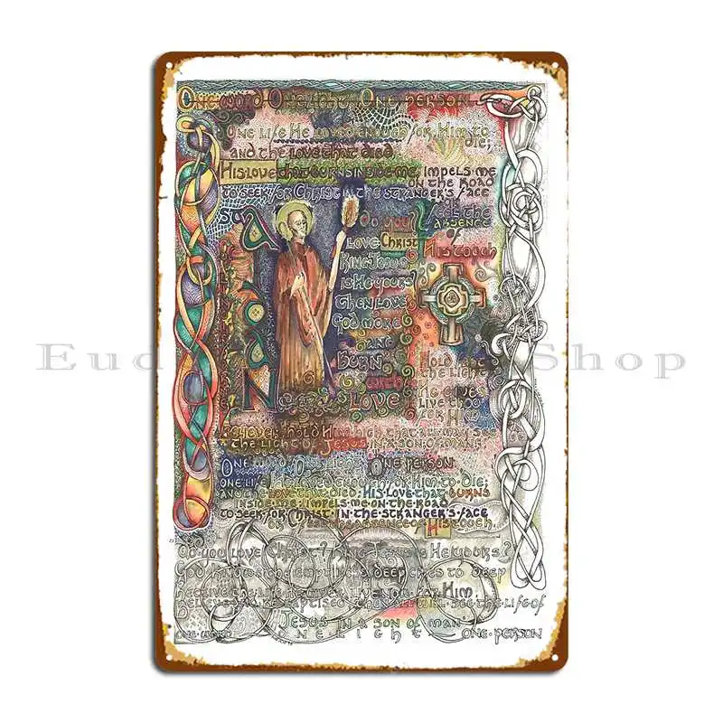 

Металлический Знак St Aidan от Lindisfarne, индивидуальный домашний жестяной плакат