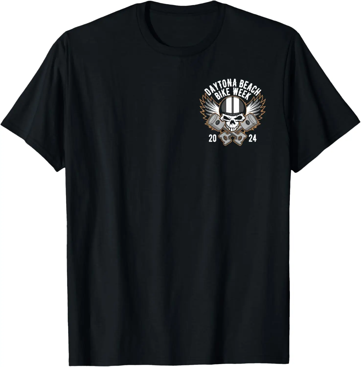 

Daytona Beach Bike Week 2024 Retro Motorcycle Design T-Shirt
