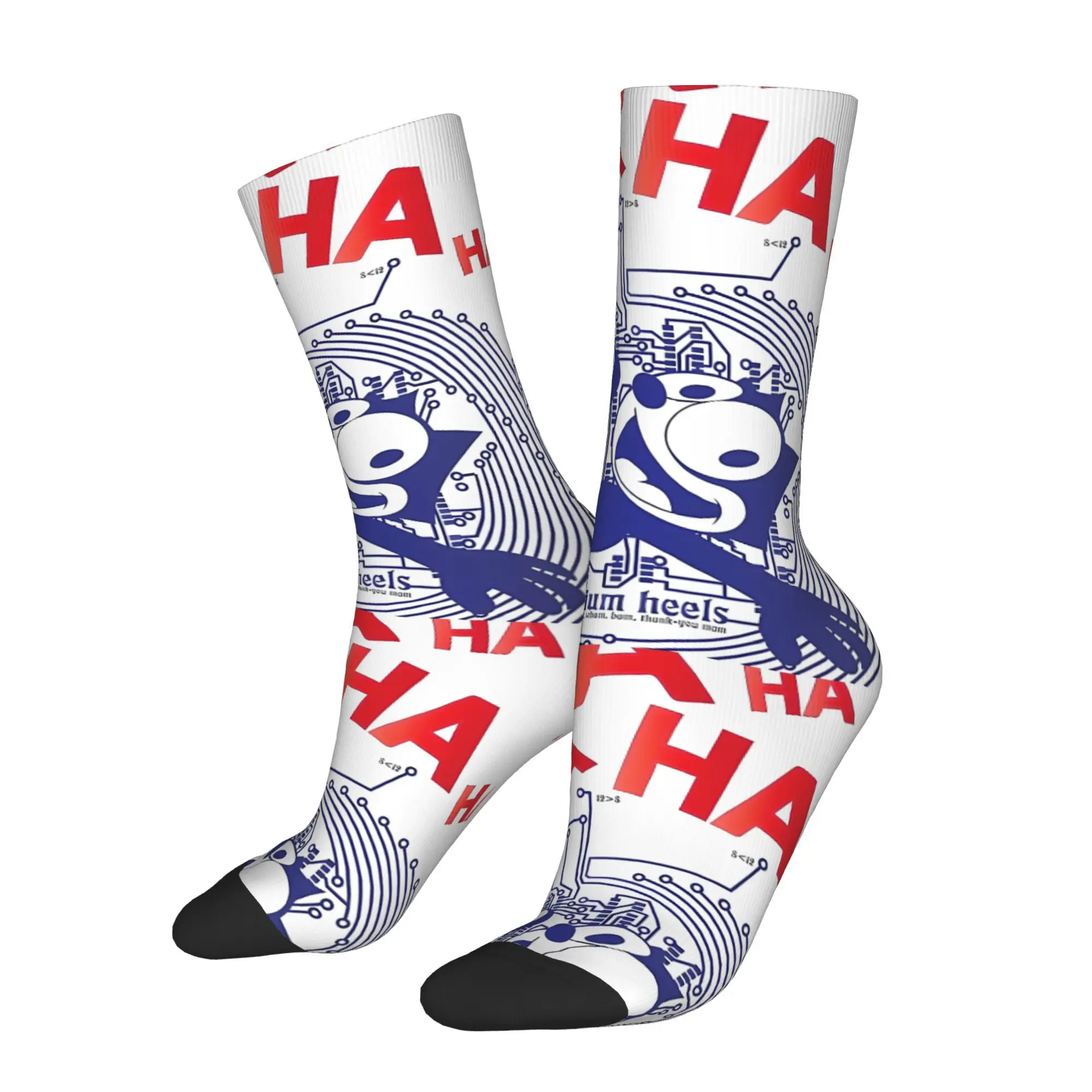 

Винтажные мужские носки с рисунком кота, унисекс, уличный стиль, бесшовные носки с принтом Happy Crew, подарок