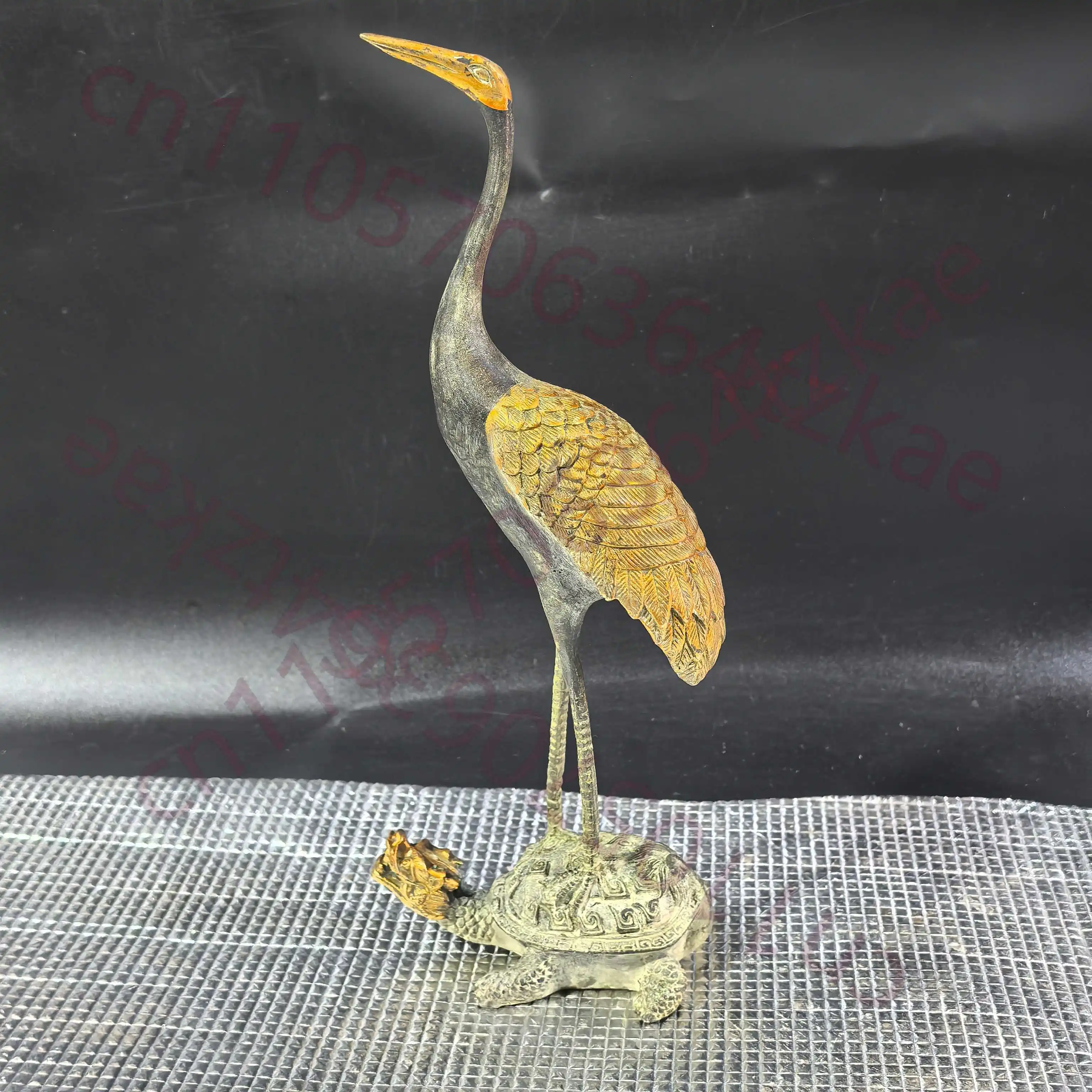 

Китайская народная коллекция: украшения из чистой меди в виде черепах и журавлей, декор для гостиной и дома.