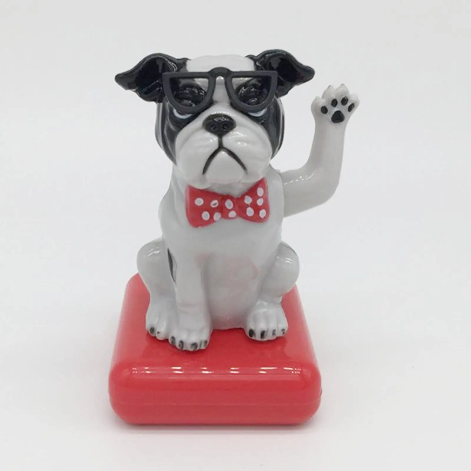 Car Dashboard Ornament Lucky Dog Accessories Solar Power Toy Shaking Head Car Decoration Bobble Head Toy for Vehicle Decoration